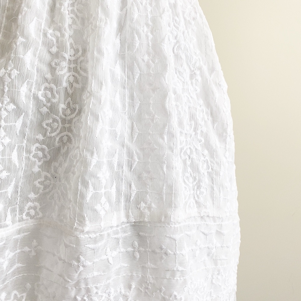 Vintage Abercrombie & Fitch Embroidered Lace Mini Dress sundress – Size XS - Picture 5 of 6